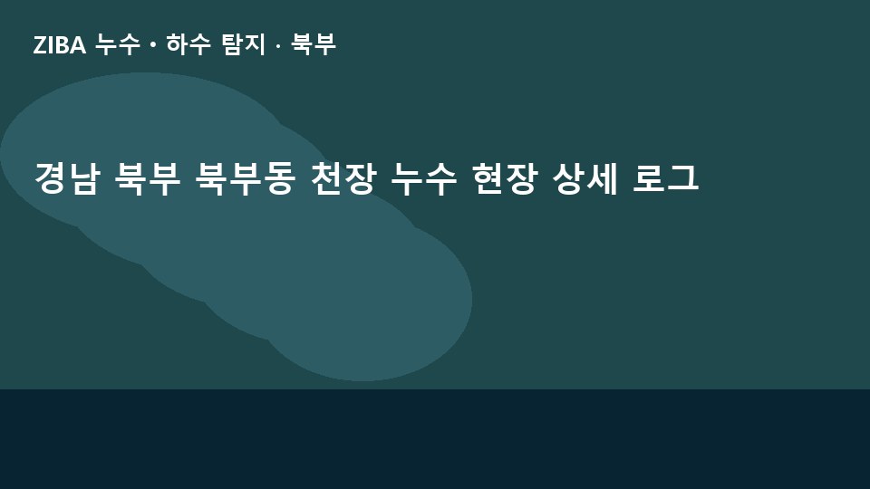 경남 북부 북부동 천장 누수 현장 상세 로그